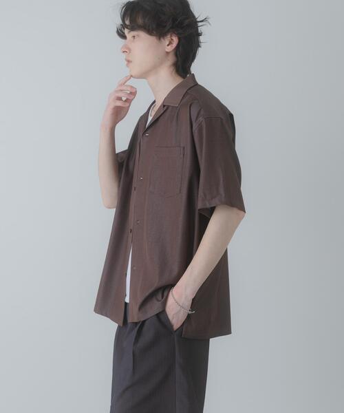 SENSE OF PLACE by URBAN RESEARCH(センスオブプレイスバイアーバンリサーチ)の「シャンブレーオープンカラーシャツ(シャツ/ブラウス・メンズ・ブラウン/ブルー・LARGE/MEDIUM)」の6枚目の写真