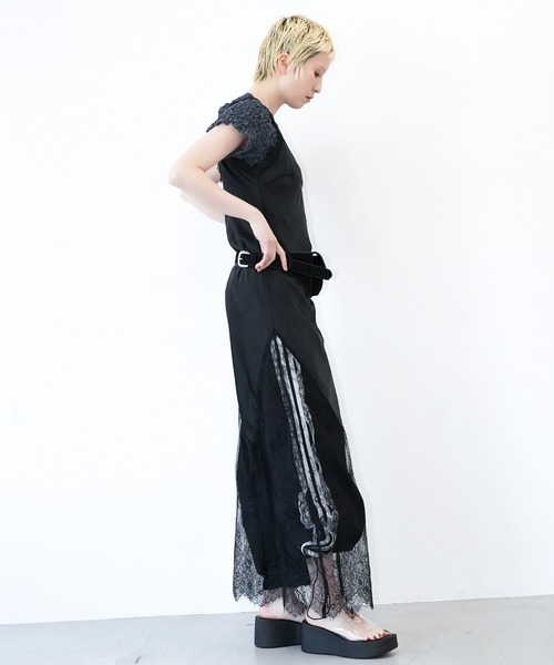 chuclla(チュクラ)の「シャーリングショートトップス chw26s299(Tシャツ/カットソー・レディース・ネイビー/アイボリー・FREE)」の10枚目の写真