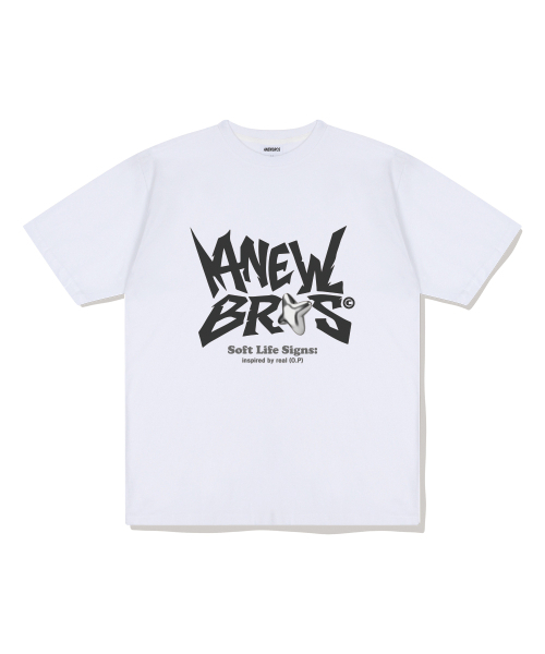 ANEWBROS（アニュブロス）の「ディアサイン オーバーサイズ 半袖Tシャツ 4カラー [ANSE_2007]（Tシャツ/カットソー・レディース・ライトグレー/ネイビー/ホワイト/ブラック・SMALL/MEDIUM/LARGE/X-LARGE）」の12枚目の写真