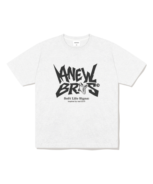 ANEWBROS（アニュブロス）の「ディアサイン オーバーサイズ 半袖Tシャツ 4カラー [ANSE_2007]（Tシャツ/カットソー・レディース・ライトグレー/ネイビー/ホワイト/ブラック・SMALL/MEDIUM/LARGE/X-LARGE）」の11枚目の写真