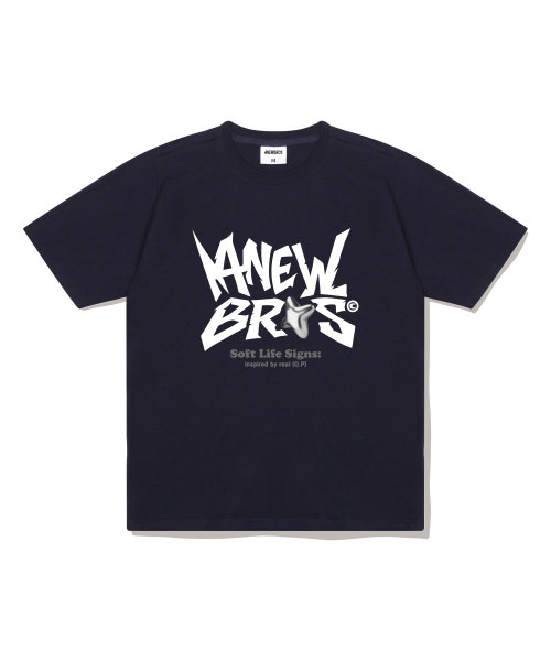 ANEWBROS（アニュブロス）の「ディアサイン オーバーサイズ 半袖Tシャツ 4カラー [ANSE_2007]（Tシャツ/カットソー・レディース・ライトグレー/ネイビー/ホワイト/ブラック・SMALL/MEDIUM/LARGE/X-LARGE）」の10枚目の写真