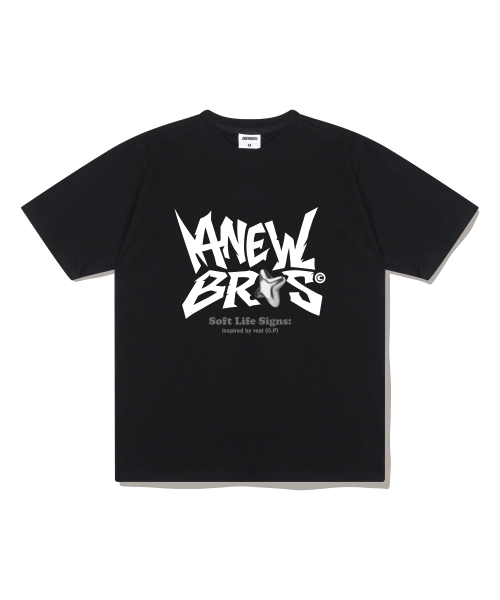 ANEWBROS（アニュブロス）の「ディアサイン オーバーサイズ 半袖Tシャツ 4カラー [ANSE_2007]（Tシャツ/カットソー・レディース・ライトグレー/ネイビー/ホワイト/ブラック・SMALL/MEDIUM/LARGE/X-LARGE）」の9枚目の写真