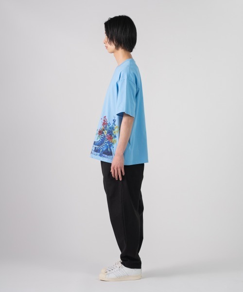 rehacer（レアセル）の「rehacer TEE :  Memories Tee / メモライズ T-shirt（Tシャツ/カットソー・メンズ・ホワイト/ブルー/スミクロ・X-LARGE/LARGE/MEDIUM/SMALL）」の11枚目の写真