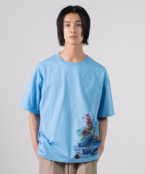 rehacer（レアセル）の「rehacer TEE :  Memories Tee / メモライズ T-shirt（Tシャツ/カットソー・メンズ・ホワイト/ブルー/スミクロ・X-LARGE/LARGE/MEDIUM/SMALL）」の7枚目の写真