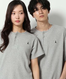 【UNISEX】ALAND/ロゴヘンリーネック半袖