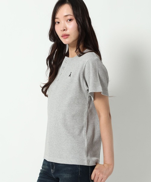 ALAND(エーランド)の「【UNISEX】ALAND/ロゴヘンリーネック半袖(Tシャツ/カットソー・レディース・オフホワイト/ブラック/ライトブルー/グレー・LARGE/SMALL)」の15枚目の写真