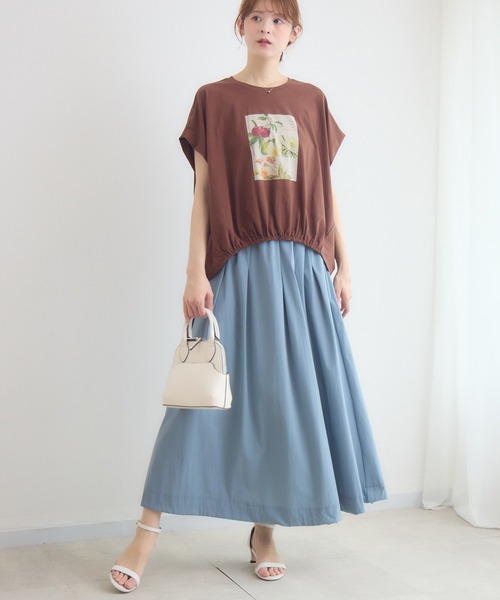 KATHARINE ROSS(キャサリンロス)の「フルーツプリントTシャツ(Tシャツ/カットソー・レディース・ホワイト/ブラウン・FREE)」の7枚目の写真