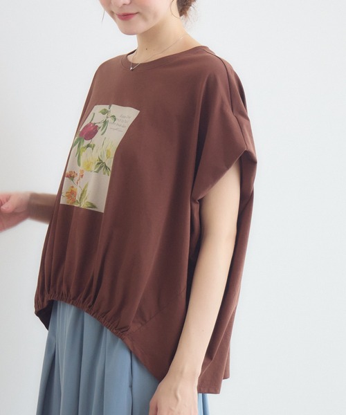 KATHARINE ROSS(キャサリンロス)の「フルーツプリントTシャツ(Tシャツ/カットソー・レディース・ホワイト/ブラウン・FREE)」の5枚目の写真