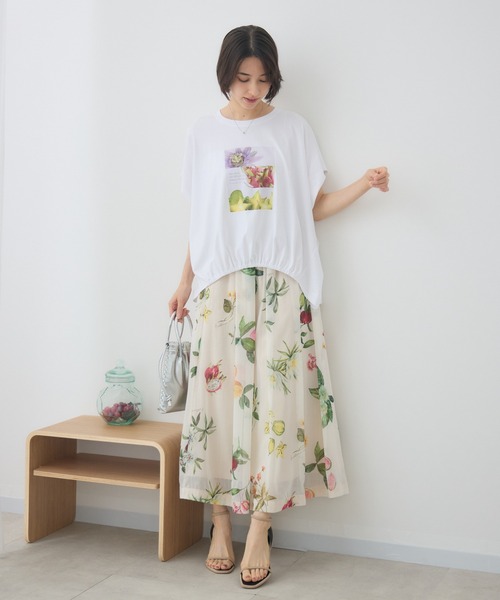KATHARINE ROSS(キャサリンロス)の「フルーツプリントTシャツ(Tシャツ/カットソー・レディース・ホワイト/ブラウン・FREE)」の22枚目の写真
