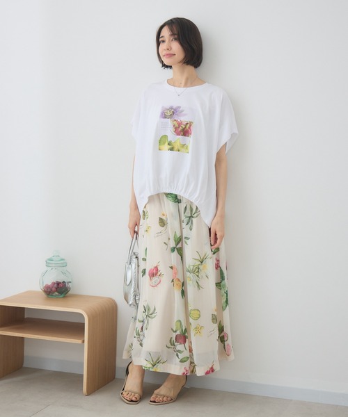 KATHARINE ROSS(キャサリンロス)の「フルーツプリントTシャツ(Tシャツ/カットソー・レディース・ホワイト/ブラウン・FREE)」の21枚目の写真