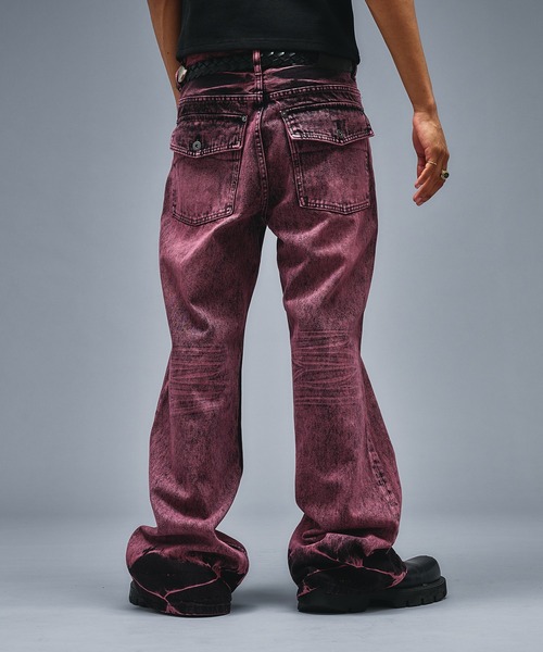 ANDER HUNK(アンダーハンク)の「Assort Overdyed Flare Denim/アソートオーバーダイフレアデニム(デニムパンツ・メンズ・バーガンディー/ブラック・SMALL/LARGE/MEDIUM)」の19枚目の写真