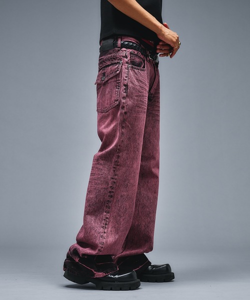 ANDER HUNK(アンダーハンク)の「Assort Overdyed Flare Denim/アソートオーバーダイフレアデニム(デニムパンツ・メンズ・バーガンディー/ブラック・SMALL/LARGE/MEDIUM)」の20枚目の写真