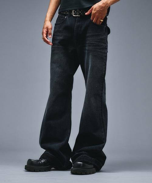 ANDER HUNK(アンダーハンク)の「Assort Overdyed Flare Denim/アソートオーバーダイフレアデニム(デニムパンツ・メンズ・バーガンディー/ブラック・SMALL/LARGE/MEDIUM)」の5枚目の写真