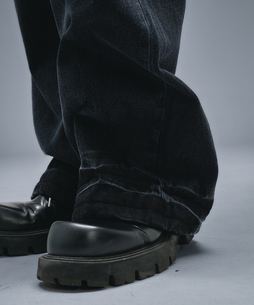 ANDER HUNK(アンダーハンク)の「Assort Overdyed Flare Denim/アソートオーバーダイフレアデニム(デニムパンツ・メンズ・バーガンディー/ブラック・SMALL/LARGE/MEDIUM)」の10枚目の写真