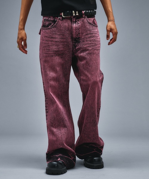 ANDER HUNK(アンダーハンク)の「Assort Overdyed Flare Denim/アソートオーバーダイフレアデニム(デニムパンツ・メンズ・バーガンディー/ブラック・SMALL/LARGE/MEDIUM)」の22枚目の写真