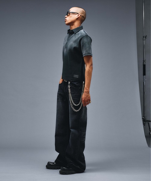 ANDER HUNK(アンダーハンク)の「Assort Overdyed Flare Denim/アソートオーバーダイフレアデニム(デニムパンツ・メンズ・バーガンディー/ブラック・SMALL/LARGE/MEDIUM)」の16枚目の写真