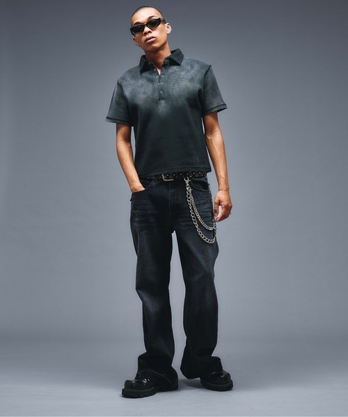 ANDER HUNK(アンダーハンク)の「Assort Overdyed Flare Denim/アソートオーバーダイフレアデニム(デニムパンツ・メンズ・バーガンディー/ブラック・SMALL/LARGE/MEDIUM)」の15枚目の写真