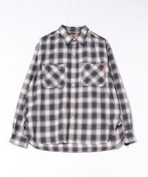 ★UNIVERSAL OVERALL★OMBRE CHECK LS ST
