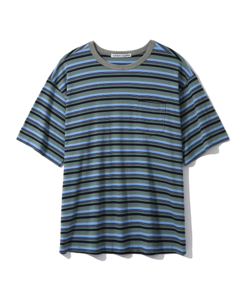 GARDEN EXPRESS(ガーデンエクスプレス)の「Multi Stripe Pocket T-Shirt (green)(Tシャツ/カットソー・メンズ・その他・LARGE/X-LARGE)」の1枚目の写真