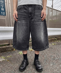 ANOLORCODE（アノローコード）の「デューカーブドハーフデニムパンツ（ブラックデニム）（その他パンツ）」