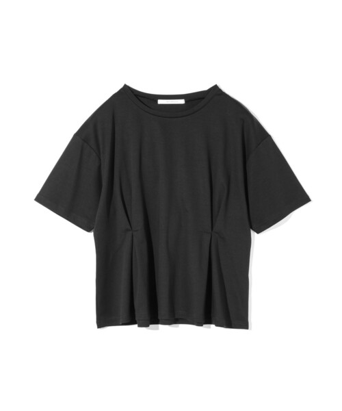 MIDIUMISOLID(ミディウミソリッド)の「MIDIUMISOLID for Ladies ウエストタックスムースカットソー(Tシャツ/カットソー・レディース・ブラック/グリーン/オフホワイト・FREE)」の1枚目の写真