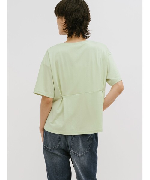 MIDIUMISOLID(ミディウミソリッド)の「MIDIUMISOLID for Ladies ウエストタックスムースカットソー(Tシャツ/カットソー・レディース・ブラック/グリーン/オフホワイト・FREE)」の11枚目の写真