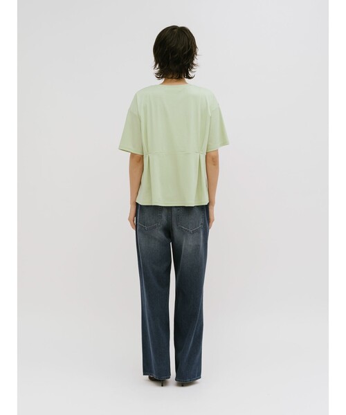 MIDIUMISOLID(ミディウミソリッド)の「MIDIUMISOLID for Ladies ウエストタックスムースカットソー(Tシャツ/カットソー・レディース・ブラック/グリーン/オフホワイト・FREE)」の8枚目の写真