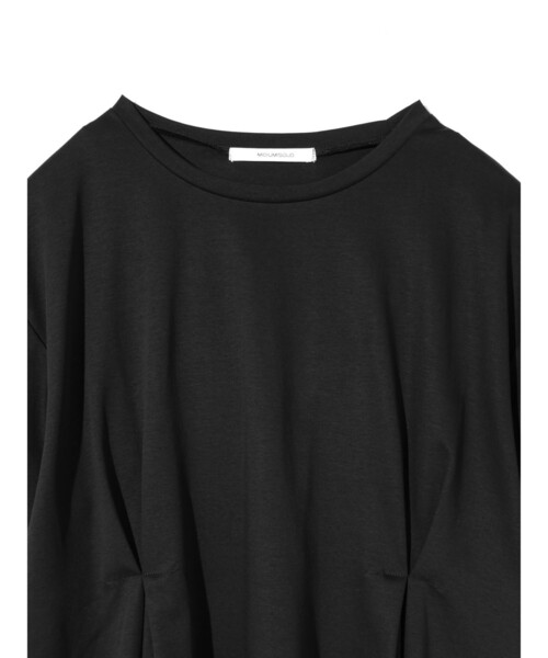 MIDIUMISOLID(ミディウミソリッド)の「MIDIUMISOLID for Ladies ウエストタックスムースカットソー(Tシャツ/カットソー・レディース・ブラック/グリーン/オフホワイト・FREE)」の7枚目の写真