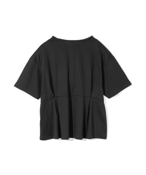 MIDIUMISOLID(ミディウミソリッド)の「MIDIUMISOLID for Ladies ウエストタックスムースカットソー(Tシャツ/カットソー・レディース・ブラック/グリーン/オフホワイト・FREE)」の4枚目の写真