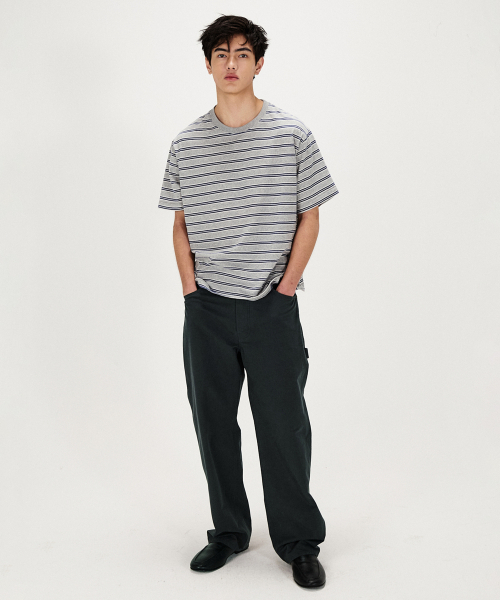 SHIRTER(シャーター)の「FINE STRIPE T-SHIRT (M/GREY)(Tシャツ/カットソー・メンズ・その他・MEDIUM/LARGE/SMALL)」の3枚目の写真
