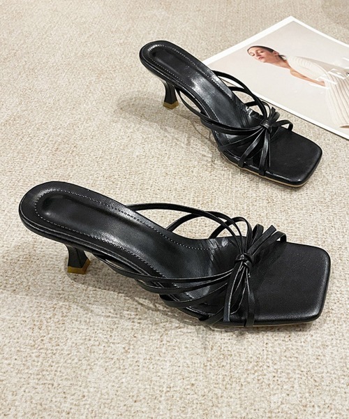 Miniministore(ミニミニストア)の「ストラップ ミュールサンダル 美脚 夏靴(サンダル・レディース・シルバー/ゴールド/ブラック・22.5cm/24.5cm/24.0cm/23.5cm/23.0cm)」の7枚目の写真