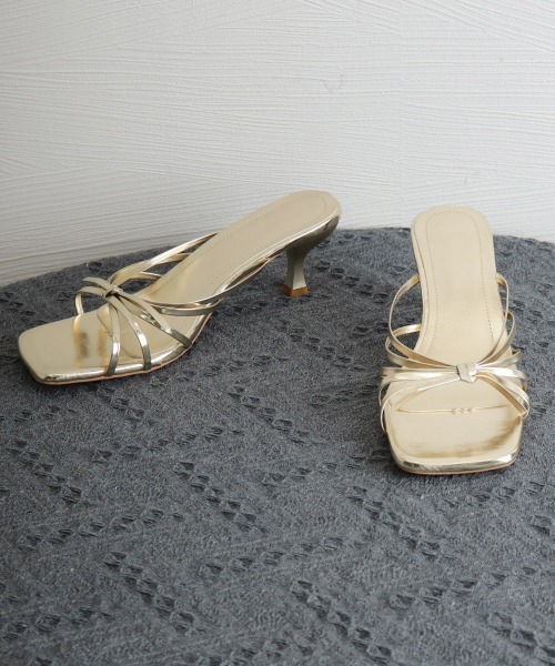 Miniministore(ミニミニストア)の「ストラップ ミュールサンダル 美脚 夏靴(サンダル・レディース・シルバー/ゴールド/ブラック・22.5cm/24.5cm/24.0cm/23.5cm/23.0cm)」の15枚目の写真