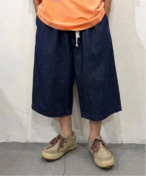 Beyond Basics（ビヨンド ベーシックス）の「児島新鮮組 / BIG BLUB SHORTS（その他パンツ・メンズ・インディゴブルー/ライトグリーン/モスグリーン/ストライプ/ナチュラル・FREE）」の5枚目の写真