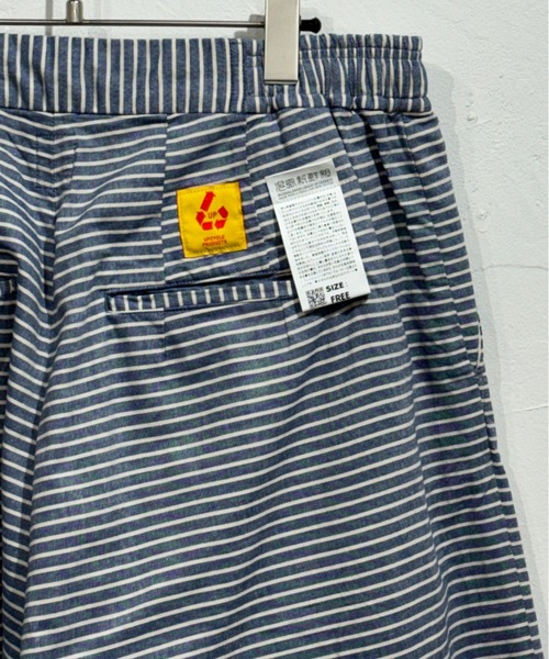 Beyond Basics（ビヨンド ベーシックス）の「児島新鮮組 / BIG BLUB SHORTS（その他パンツ・メンズ・インディゴブルー/ライトグリーン/モスグリーン/ストライプ/ナチュラル・FREE）」の10枚目の写真