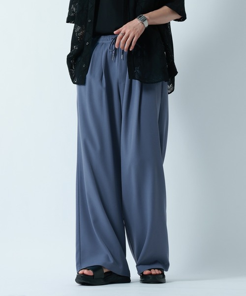 RAGEBLUE(レイジブルー)の「<接触冷感>【LUXURY+EASY】DEEP TUCK WIDE EASY PANTS/ラグイージー2タックワイドイージーパンツ【セットアップ対応】(スラックス・メンズ・グレー/ブラック/ブルー・MEDIUM/LARGE)」の3枚目の写真
