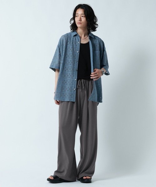 RAGEBLUE(レイジブルー)の「<接触冷感>【LUXURY+EASY】DEEP TUCK WIDE EASY PANTS/ラグイージー2タックワイドイージーパンツ【セットアップ対応】(スラックス・メンズ・グレー/ブラック/ブルー・MEDIUM/LARGE)」の8枚目の写真