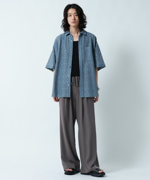 RAGEBLUE(レイジブルー)の「<接触冷感>【LUXURY+EASY】DEEP TUCK WIDE EASY PANTS/ラグイージー2タックワイドイージーパンツ【セットアップ対応】(スラックス・メンズ・グレー/ブラック/ブルー・MEDIUM/LARGE)」の9枚目の写真