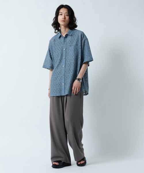 RAGEBLUE(レイジブルー)の「<接触冷感>【LUXURY+EASY】DEEP TUCK WIDE EASY PANTS/ラグイージー2タックワイドイージーパンツ【セットアップ対応】(スラックス・メンズ・グレー/ブラック/ブルー・MEDIUM/LARGE)」の15枚目の写真