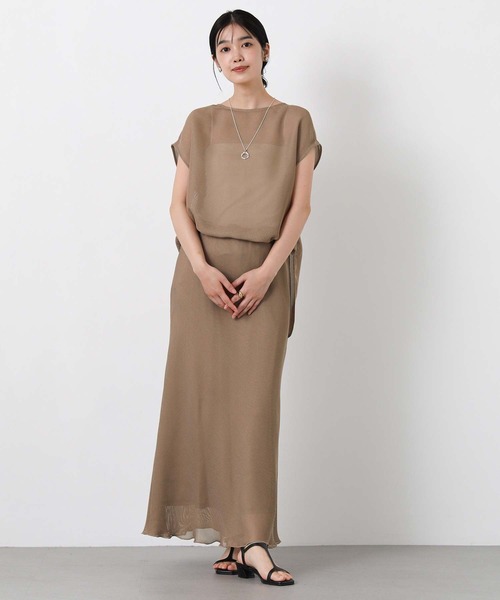 Gready Brilliant(グレディブリリアン)の「メッシュバイアスフレア(スカート・レディース・キャメル/ネイビー・38/36)」の13枚目の写真