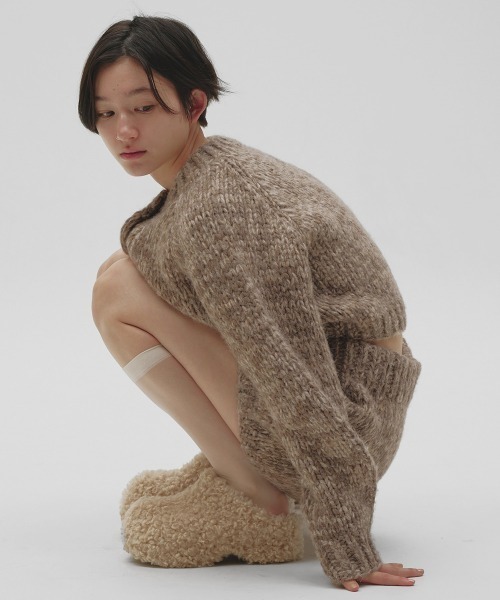 TODAYFUL(トゥデイフル)の「Hand Knit Cardigan(カーディガン/ボレロ・レディース・ブラック/モカ・FREE)」の6枚目の写真