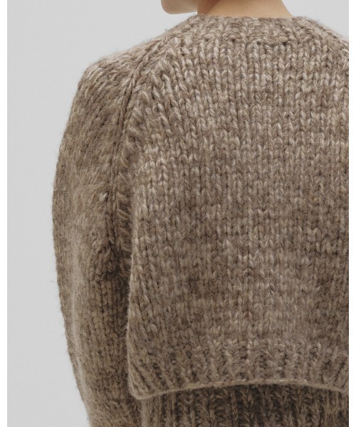 TODAYFUL(トゥデイフル)の「Hand Knit Cardigan(カーディガン/ボレロ・レディース・ブラック/モカ・FREE)」の8枚目の写真
