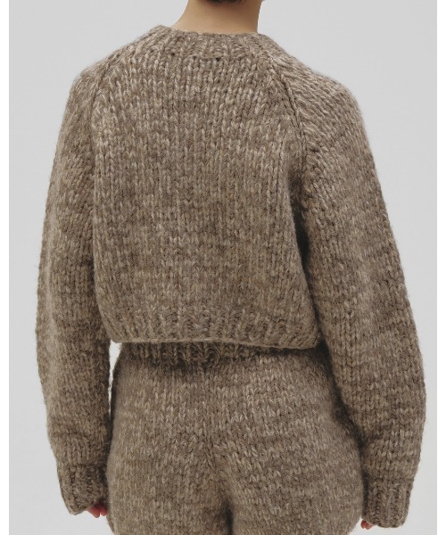 TODAYFUL(トゥデイフル)の「Hand Knit Cardigan(カーディガン/ボレロ・レディース・ブラック/モカ・FREE)」の9枚目の写真