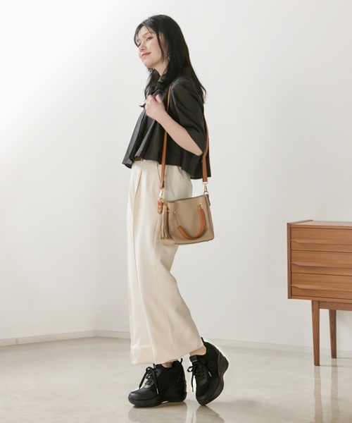 orMORE(オアモア)の「ヒールアップスニーカー2(スニーカー・レディース・ホワイト/ブラック・SMALL/MEDIUM/LARGE)」の13枚目の写真
