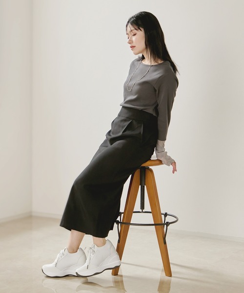 orMORE(オアモア)の「ヒールアップスニーカー2(スニーカー・レディース・ホワイト/ブラック・SMALL/MEDIUM/LARGE)」の15枚目の写真