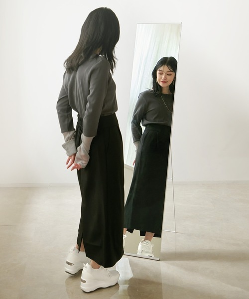 orMORE(オアモア)の「ヒールアップスニーカー2(スニーカー・レディース・ホワイト/ブラック・SMALL/MEDIUM/LARGE)」の16枚目の写真