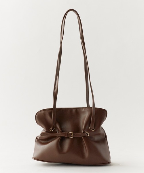 Chick（チック）の「Faux Leather Belt Design Handbag / フェイクレザー ベルトデザイン ハンドバッグ 2026年春夏（ハンドバッグ・レディース・ブラック/ブラウン/ホワイト・FREE）」の3枚目の写真