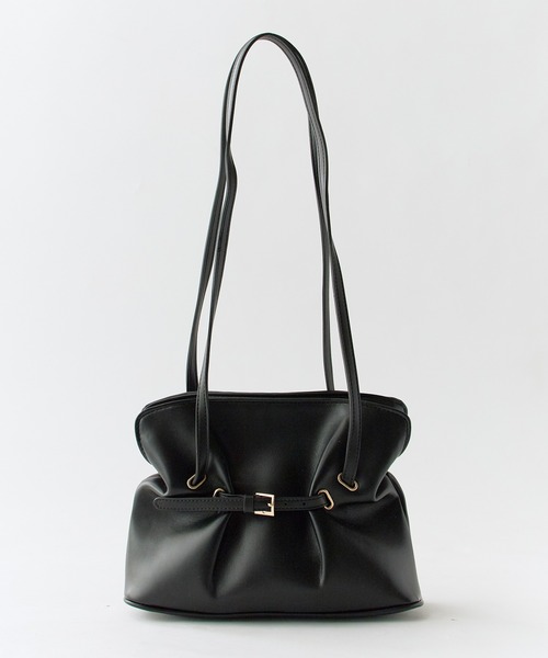 Chick（チック）の「Faux Leather Belt Design Handbag / フェイクレザー ベルトデザイン ハンドバッグ 2026年春夏（ハンドバッグ・レディース・ブラック/ブラウン/ホワイト・FREE）」の2枚目の写真