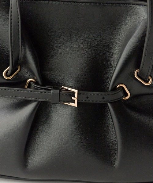 Chick（チック）の「Faux Leather Belt Design Handbag / フェイクレザー ベルトデザイン ハンドバッグ 2026年春夏（ハンドバッグ・レディース・ブラック/ブラウン/ホワイト・FREE）」の11枚目の写真
