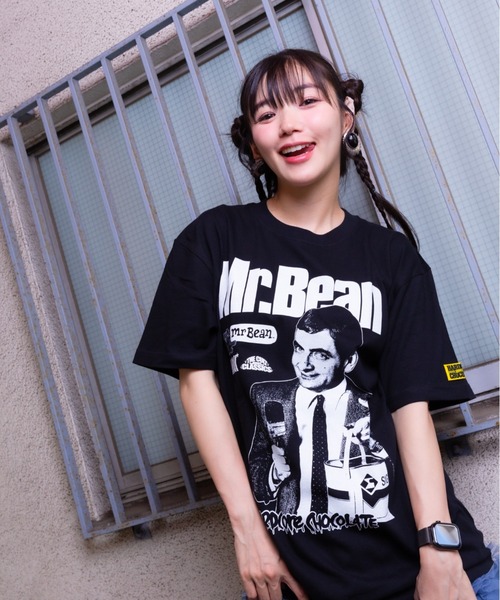 ハードコアチョコレート（ハードコアチョコレート）の「Mr.ビーン/ペンキ塗りたて！(ドリフトブラック)（Tシャツ/カットソー・メンズ・ブラック・LARGE/X-LARGE/XX-LARGE）」の9枚目の写真