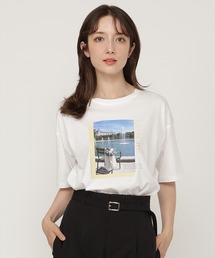 SWINGLE | 【6/5発売】オーバーサイズコットンフォトTシャツ(Tシャツ/カットソー)